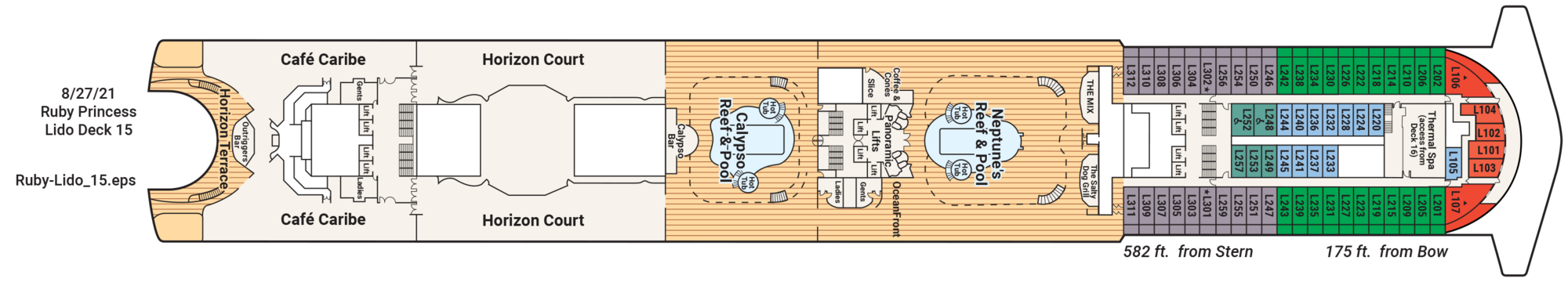Deck 15 - Lido plan